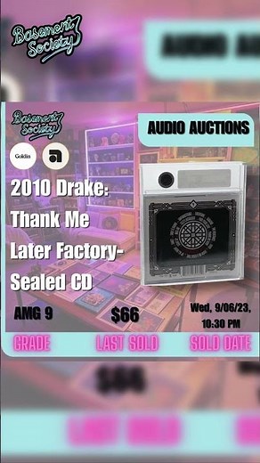 Drake’s Thank Me Later Sealed CD (AMG NM 9) Sells at Auction for $55 | Goldin Spotlight