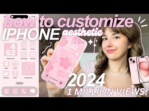 HOW TO MAKE YOUR IPHONE AESTHETIC 2024 *customization*📱 app icons, widgets, dynamic island & sm more