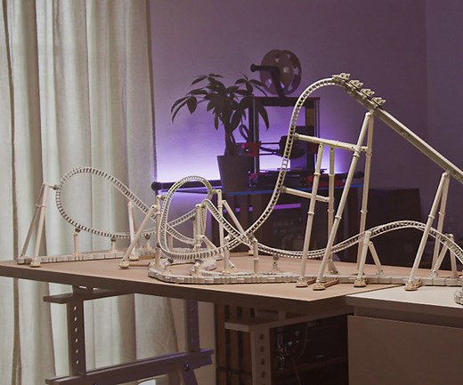 The MicroCoaster Is a Tiny Roller Coaster for Inside Your House
