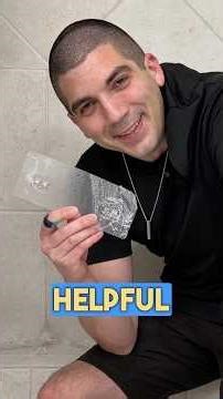 The friction trick that removes shower adhesive perfectly. (63 seconds)