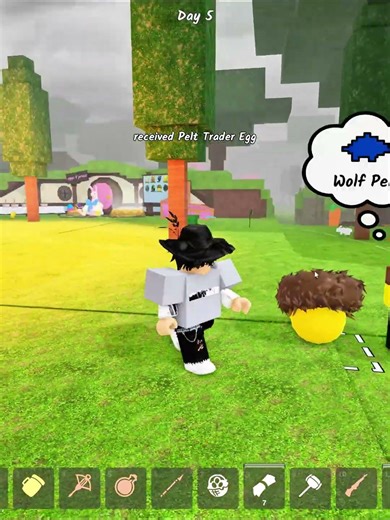 Secret Egg From the Pelt Trader 😂🥚#roblox #99nightintheforest #shorts