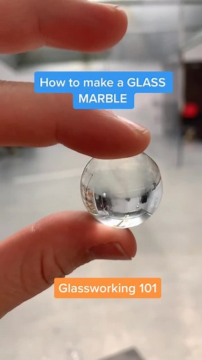 How to make a glass marble pt. 2! #thatshot #learnontiktok #tiktokpartner #scienceathome #diyfun