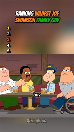 The Animaze on Instagram: "ranking the wildest and most outrageous moments of Joe Swanson in Family Guy. #familyguy #cartoon #ranked #joeswanson #funny"