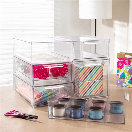 17K views · 38 reactions | Spring has sprung and days are getting longer, which means there is more time for a little Spring cleaning!  These handy mDesign bins are the perfect solution for keeping all your gifting supplies in order. Get ready to declutter and organize for a year FULL of celebrations  Check out our IG page for a chance to win a bundle of awesome products! | American Greetings | Facebook