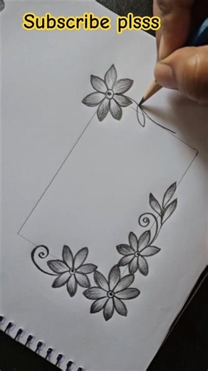 Border design for project || flower boder design || front page design #design #shorts #art
