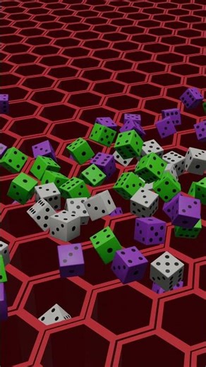 Falling Dice Loop ✨🔁 | Colorful 3D Motion & Satisfying Geometry