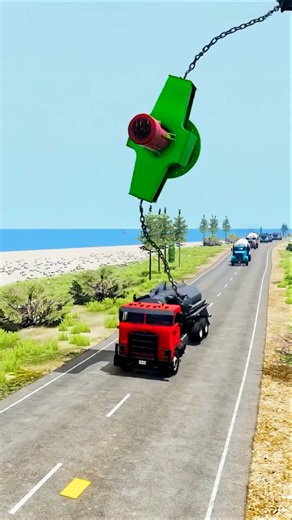 Super Fast Spinning Giant DESTROYS#beamngdrivemods #crashdrive