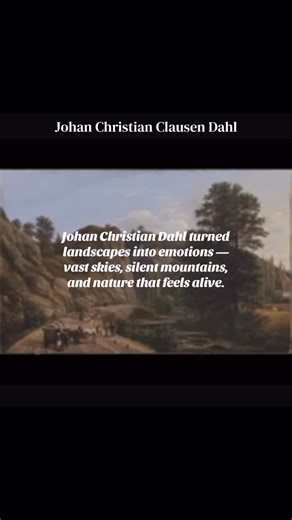 Johan Christian Dahl is often called one of the founders of Romantic landscape painting, but his work feels less about drama and more about presence. His landscapes are quiet, spacious, and deeply attentive to nature as it is — vast skies, rough coastlines, forests, and mountains that don’t try to impress, but slowly draw you in. Unlike idealized views, Dahl painted nature with honesty. Weather matters. Light matters. Time feels suspended. Humans, when present at all, are small and secondary. Wh