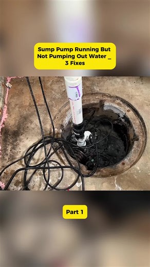 Sump Pump Running But Not Pumping Out Water _ 3 Fixes #fyp