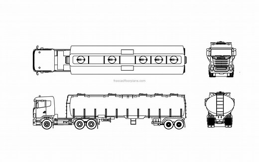 Fuel Tanker - Free CAD Drawings
