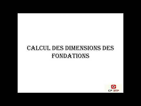 Calcul des dimensions des fondations