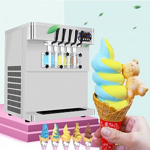 [Hot Item] Automatic Electric Soft Serve Ice Cream Machine with 5 Flavors for Sale