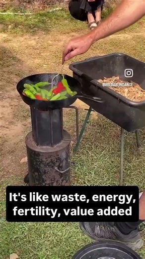 Cooking with a biochar stove: regenerative & appropriate technology / PDC guest Dan Hettinger