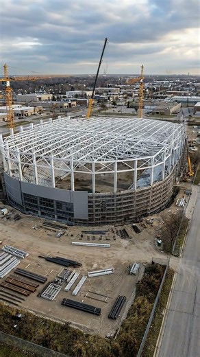 Building a Massive Stadium in 40 Seconds (Satisfying Time-Lapse) #construction