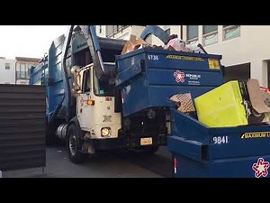 Republic Services Front Loaders on Overfilled Dumpsters