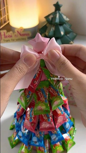DIY christmas tree from candy #diy #shorts #youtubeshorts #christmas