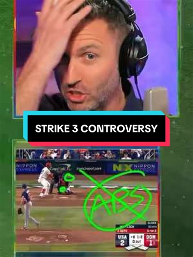 Thanks to upcoming AUTOMATED Ball & Strike calls (ABS System) we may never see this again. Last night's Semifinal WBC game ended on a CALLED Strike 3 between Team USA & Dominican Republic. #mlb #wbc #baseball #viral #fyp
