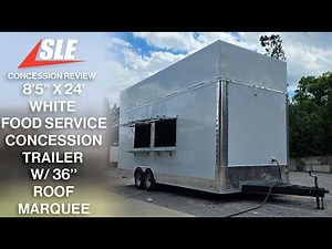 8'5'' x 24' White Food Service Concession Trailer w/ 36" Roof Marquee Review