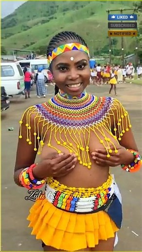 A Young zulu maidens in beautiful culture dress in dance display #shorts #culture #traditional #zulu
