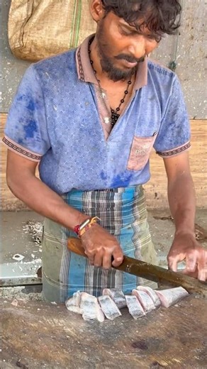 💀💯 How To Cut Small Barracuda Fish Cutting into Perfect Round Pieces 🐟🔪