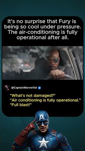 NICK FURY’S CAR HAD A HIDDEN SURPRISE 😂🦾 #WinterSoldier