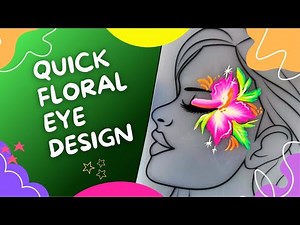 Face paint design under 2 minutes! FLORAL EYE 🌺 Easy & Beautiful