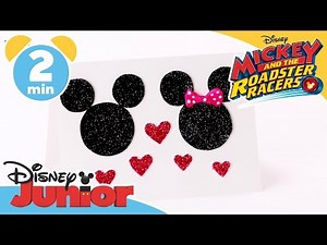 Mickey and the Roadster Racers | Craft Tutorial: Valentine's Day Card 😍 | ‪@disneykids‬