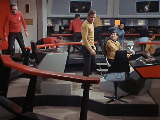 Starfleet Records. Starfleet personnel: James T. Kirk, captain of the USS Enterprise NCC-1701. A matter of life or death. SD: 5431.4-5432.3 (2268) #CaptainKirk When the crew awakens, they find that Spock is missing from the bridge. Dr. McCoy urgently calls Captain Kirk down to sickbay, where he finds Spock on a biobed. McCoy struggles to explain that, somehow, Spock's brain has been surgically removed, leaving the body alive but on full life support. Kirk proposes to find Spock's brain, but McCo