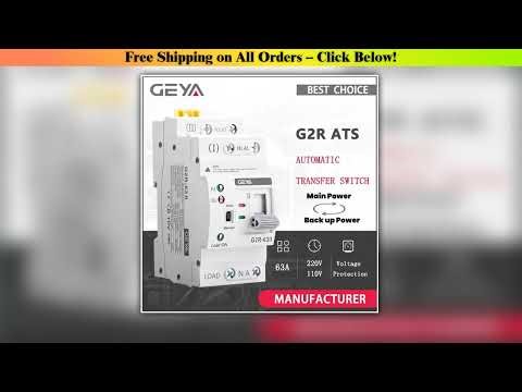 GEYA G2R ATS Mini Automatic Transfer Switch 220V Din Rail Dual Power Electrical Selector Switches