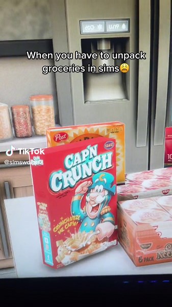 Realistic Sims 4 Grocery Unloading Simulation