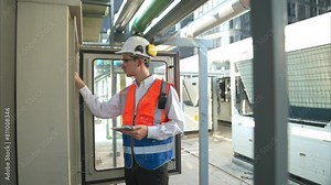 Before proceeding with the testing, Electrical engineer inspects the installed control panel.