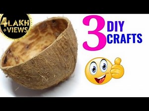 3 BEST REUSE IDEAS OF COCONUT SHELL | How to reuse waste coconut shell | Best out of waste ideas