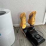 FORLIM [Upgraded Temperature Control] Boot Dryer for Work Boots - Shoe Dryer with 24-Hour Delay Timer, Portable Glove Dryer & Boot Warmer, Automatic Shut-Off Timer, Folding Design, Smart Panel, Black