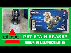 Bissell Pet Stain Eraser Cordless Spot Cleaner Unboxing & Demonstration