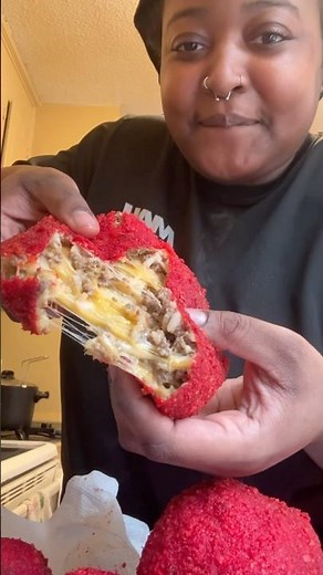 My first time making hot Cheeto boudin balls taco style! #boudinballs#cooking#tutorial #shorts