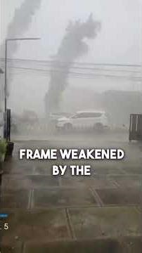 🌪️ Terrifying Tornado Slams Ngadirojo, Indonesia, impact of fallen trees on vehicles