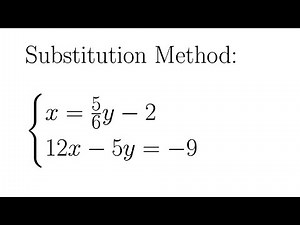 Substitution Method with Fractions