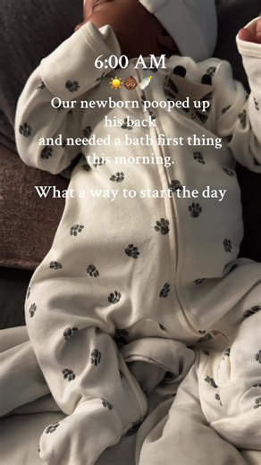 And to the girl who was wondering if babies really poop up their backs…. yes, yes they do. 🫶🏽 #newborn #morningvibes #energydrinks #wakeupwithme