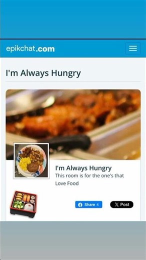 #livestream food blog, “I’m Always Hungry” via Epikchat.com