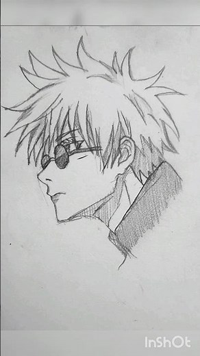 How to Draw Gojo Side Profile #drawing #anime #art #gojo #jjk #artshorts #animeedit #tutorial