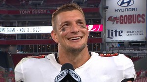58K views · 818 reactions | "The spike was not monstrous. It was a lefty."  Tampa Bay Buccaneers TE Rob Gronkowski -Gronk with an honest assessment of his TD celebration with Erin Andrews postgame ⤵️ | NFL on FOX | Facebook