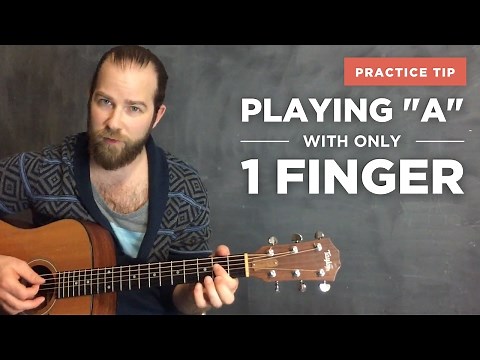How to play A-major with one finger (barred on 2nd fret)