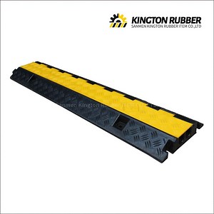 [Hot Item] Cable Ramp Rubber Cable Protector 2 Channels Electrical Wire Cover