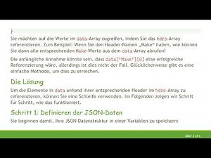 Verstehen von Javascript Array Reference: Wie man auf Daten über den Header-Namen zugreift