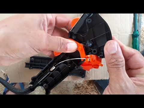 Como montar o gatilho acelerador da roçadeira toyama TBC52H parte 1