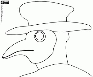 Doctor Plague's Mask coloring page printable game
