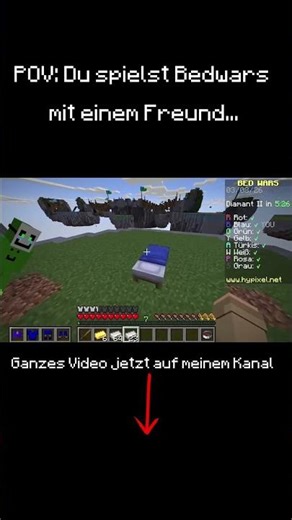 POV: Du spielst Bedwars mit einem Freund... 😅​😂​
