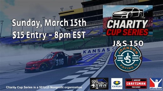 Charity Cup Series | J S 150 from Kansas | iRacing | Curtis Mitchell