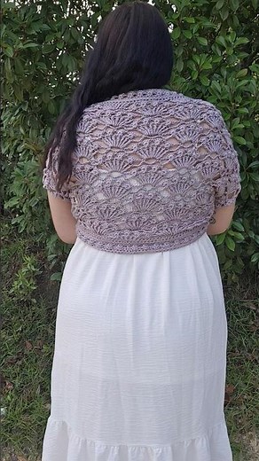 Want to make this #wedding #shawl #crochet #pattern ? #diy #tester #fyp #shrug #bolero #plussize