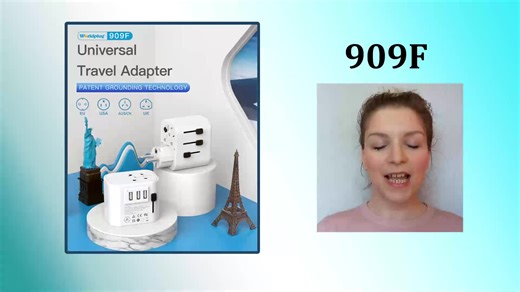 Worldplug Travel Power Adapter Converter Universal Plug Adaptor with 3 USB a Ports for Camera & Laptop Use